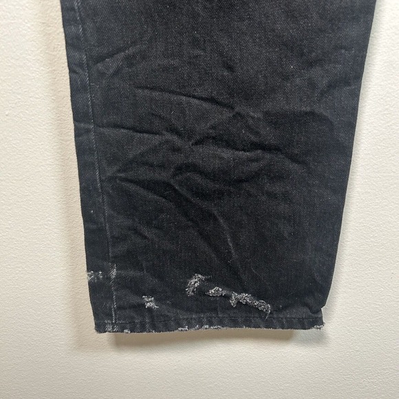 Christian Dada Black 70s Skate Distressed Jeans Men's Size 50 / US 34 - Picture 5 of 11